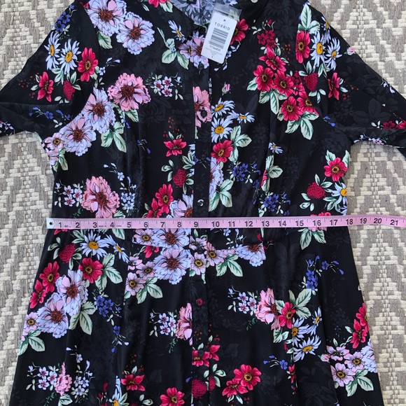 Torrid maxi challis button front shirt dress size 1 - Picture 5 of 16